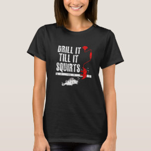 Boor het tot het spuit Ijsvissen Visser Ijs T-shirt