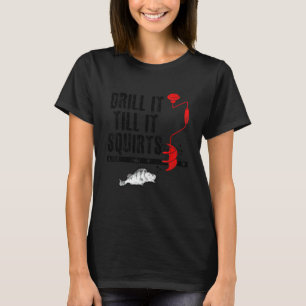 Boor het tot het spuit Ijsvissen Visser Ijs T-shirt