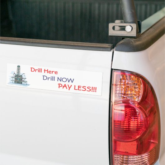 Boor hier boor nu minder!  Bumpersticker (Op Truck)