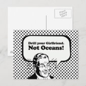 Boor je vriendin. Geen oceanen. Briefkaart (Voorkant / Achterkant)