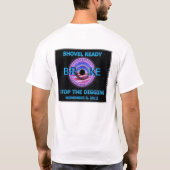 Boor moratorium / Stop het graven 2012 T-shirt (Achterkant)