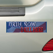 boor nu, boor hier Bumpersticker (Op auto)