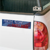 boor nu, boor hier Bumpersticker (Op Truck)