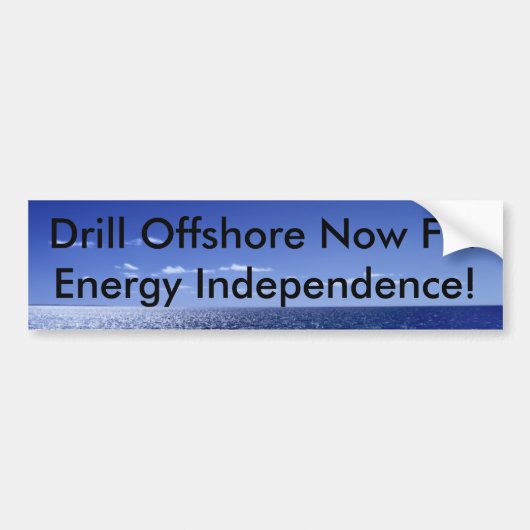 Boor nu offshore voor energie in... bumpersticker (Voorkant)