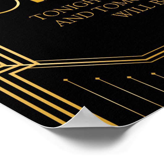 Boorbord voor open balk | Gatsby Art Deco Poster (Hoek)