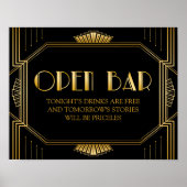 Boorbord voor open balk | Gatsby Art Deco Poster (Voorkant)