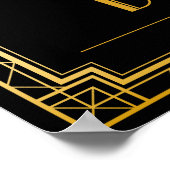 Boorbord voor open balk | Gatsby Art Deco Poster (Hoek)