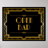 Boorbord voor open balk | Gatsby Art Deco Poster (Voorkant)