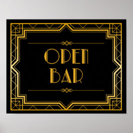 Boorbord voor open balk | Gatsby Art Deco Poster