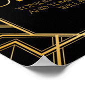 Boorbord voor open balk | Gatsby Art Deco Poster (Hoek)