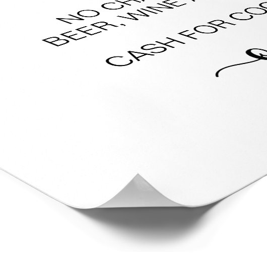 Boorbord voor open balk | Moderne kalligrafie Poster (Hoek)