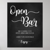 Boorbord voor open balk | Moderne kalligrafie Poster (Voorkant)