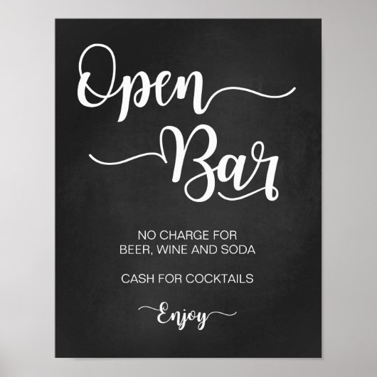 Boorbord voor open balk | Moderne kalligrafie Poster (Voorkant)