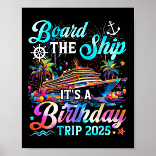 Boord het schip het is een verjaardagsreis 2025 Ve Poster
