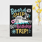 Boord het schip het is mijn 50e verjaardagsreis Cr Kaart (Gele Bloem)