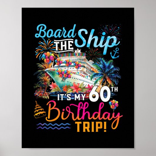Boord het schip het is mijn 60ste verjaardag trip poster (Voorkant)