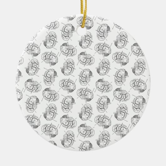 Boorddiagrammen  Art DOUANE ACHTERGROND KLEUR Keramisch Ornament (Voorkant)