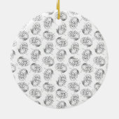 Boorddiagrammen  Art DOUANE ACHTERGROND KLEUR Keramisch Ornament (Achterkant)