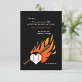 Boordende warme Baseball-Valentijn Kaart (Staand voorkant)