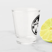Boordgaas met brillenglazen shot glas (Links)
