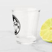 Boordgaas met brillenglazen shot glas (Rechts)