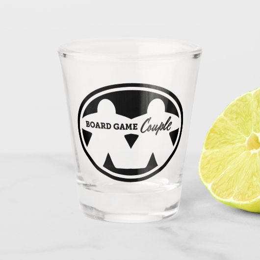 Boordgaas met brillenglazen shot glas (Voorkant)