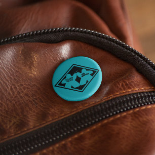 Boordgame Duo Black Lijst Pin Ronde Button 5,7 Cm