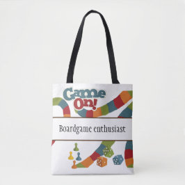 Boordgamenthousiast, jachtnacht, kleurrijk tote bag