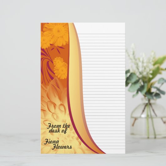 Boordjes, Oranje gele drijvers, van papierwaren (Staand voorkant)