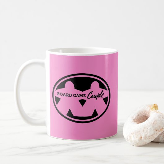 Boordspel Couple Black Lijst Mok (Met donut)