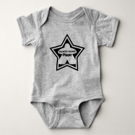 Boordspelspeler zwart Lijst Baby Shirt