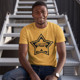 Boordspelspeler zwart Lijst Mannen Shirt