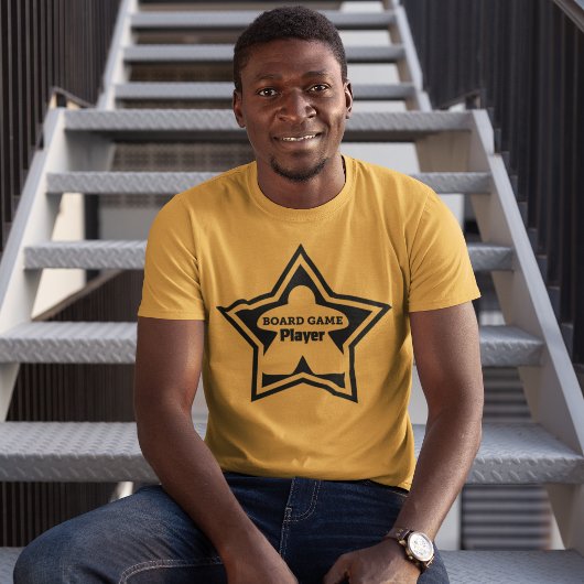 Boordspelspeler zwart Lijst Mannen Shirt