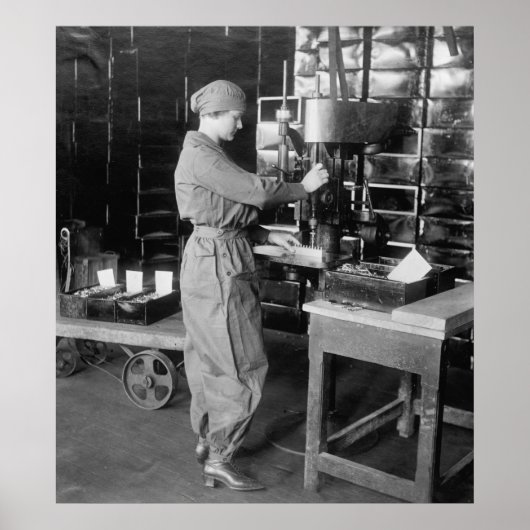 Boorende WW1-munitiecartridges: 1910s Poster (Voorkant)