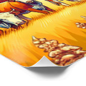 Boorinstallatie en Herford Cattle Perfect Poster (Hoek)