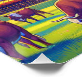 Boorinstallatie en Herford Cattle Perfect Poster (Hoek)