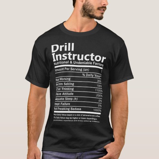 Boorinstructeur T Shirt - Nutritionele voeding (Voorkant)