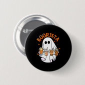 Boorista Barista Ghost Coffee Halloween Soky Seaso Ronde Button 5,7 Cm (Voorkant /achterkant)
