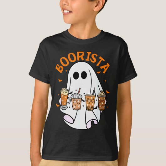 Boorista Barista Ghost Coffee Halloween Soky Seaso T-shirt (Voorkant)