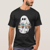 Boorista Boo Coffee Halloween Spooky Ghost Coffee T-shirt (Voorkant)