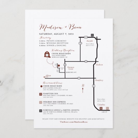 Boorkaartenpas - DOUANE VOOR MADISON Informatiekaartje (Voorkant / Achterkant)