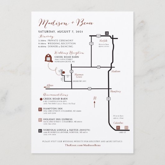 Boorkaartenpas - DOUANE VOOR MADISON Informatiekaartje (Voorkant)