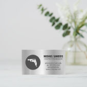 boormachine | Metalen achtergrond Visitekaartje (Staand voorkant)