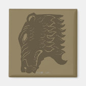 BOORN™ Beer hoofdsymbool Magneet (Voorkant)