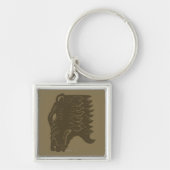 BOORN™ Beer hoofdsymbool Sleutelhanger (Voorkant)