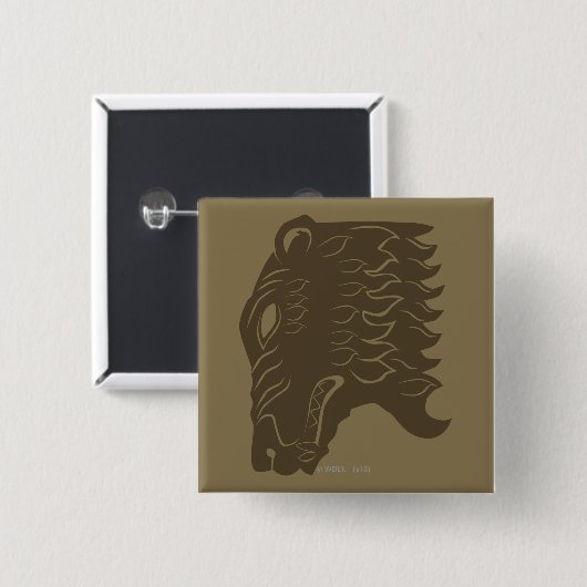 BOORN™ Beer hoofdsymbool Vierkante Button 5,1 Cm (Voorkant /achterkant)