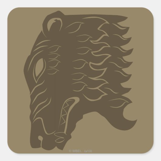 BOORN™ Beer hoofdsymbool Vierkante Sticker (Voorkant)