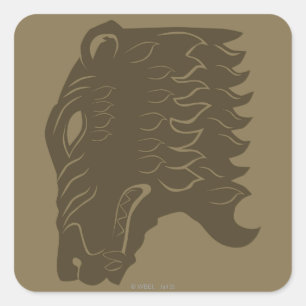 BOORN™ Beer hoofdsymbool Vierkante Sticker