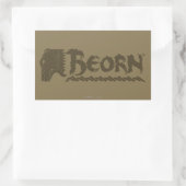 BOORN™ Beer Rechthoekige Sticker (Tas)