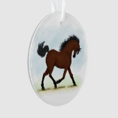 Boorpaard met smog ornament (voorkant)
